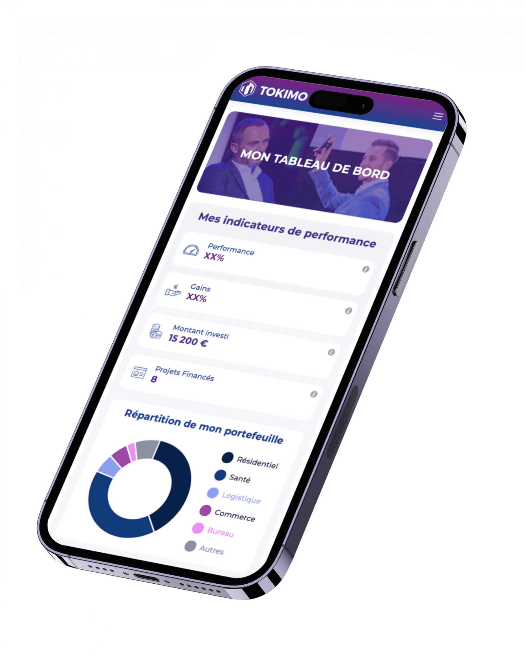 L’application Tokimo de crowdfunding immobilier sur iPhone
